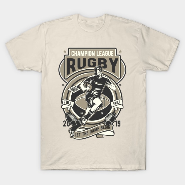 Champion League Rugby T-Shirt by AtuyaStudio